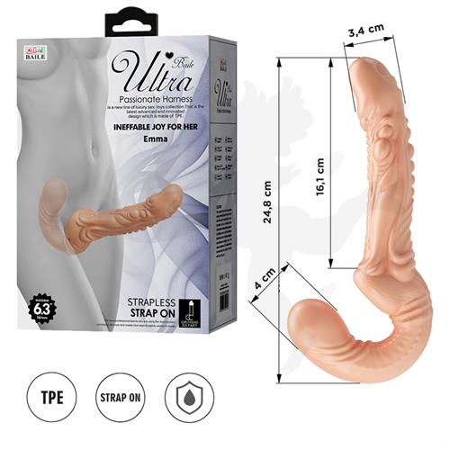 Strap-on doble realista: diseño cómodo con doble cabezal y material resistente
